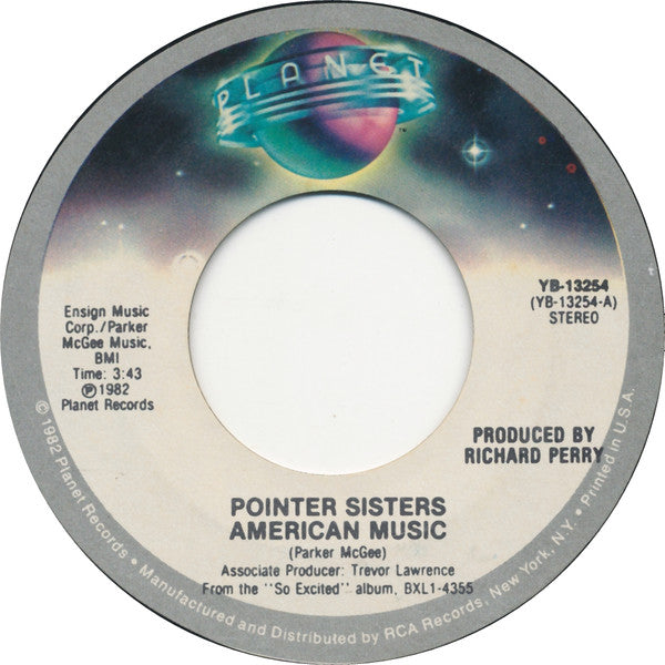 Pointer Sisters : American Music (7", Single, Styrene, Ind)