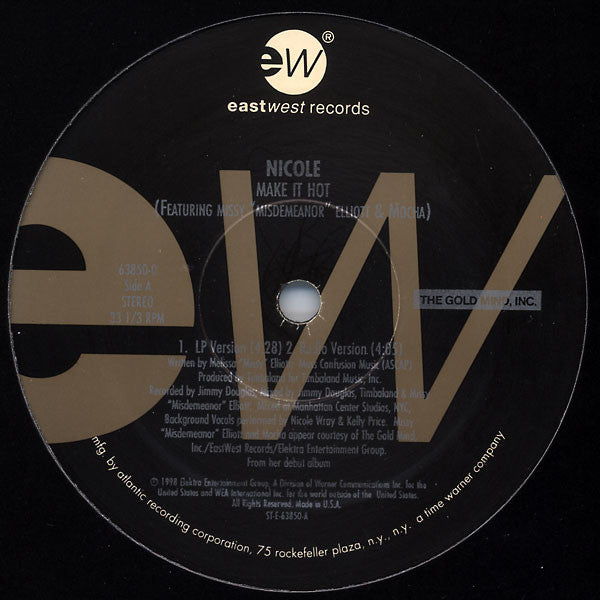 Nicole* Featuring Missy "Misdemeanor" Elliott* & Mocha : Make It Hot (12")