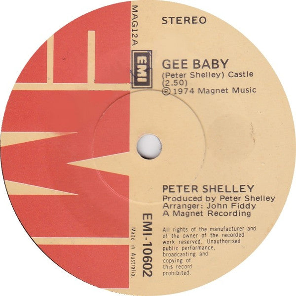 Peter Shelley : Gee Baby (7", Single)