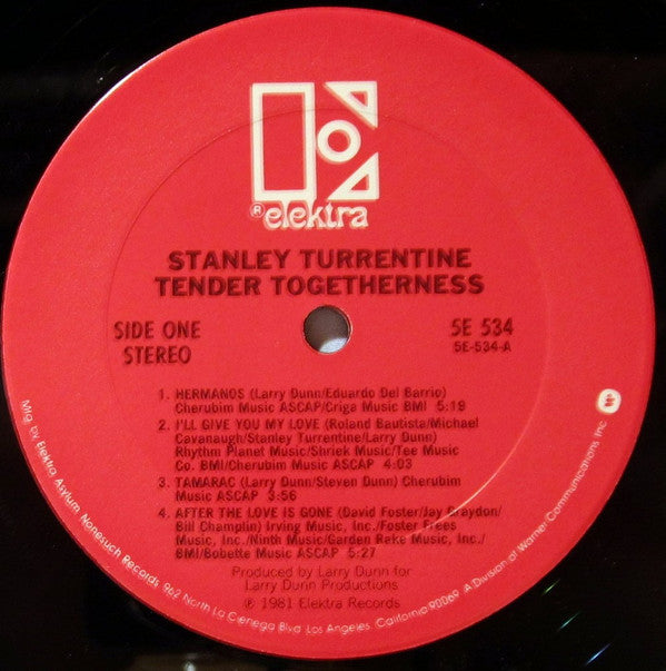 Stanley Turrentine : Tender Togetherness (LP, Album, Club)