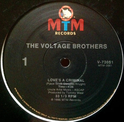 The Voltage Brothers : Love's A Criminal (12", Single)