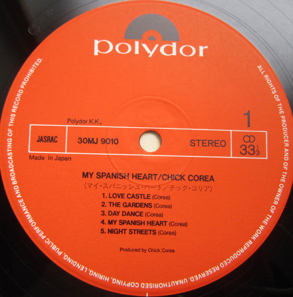 Chick Corea : My Spanish Heart  (2xLP, Album, Ltd, RE, S/Edition, gat)
