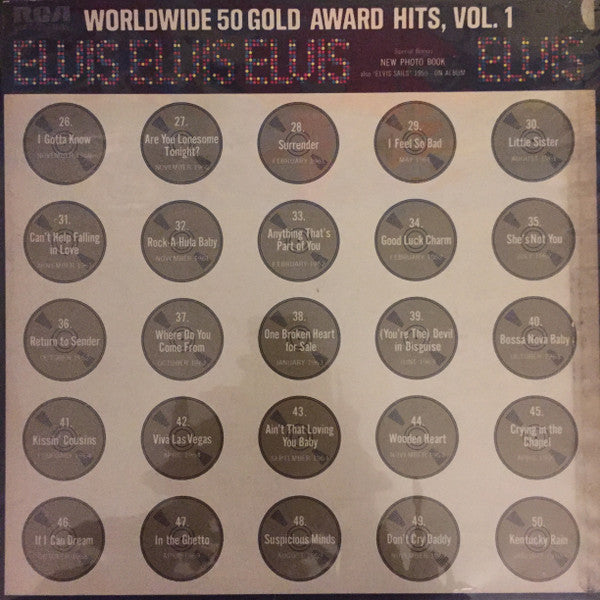 Elvis* : Worldwide 50 Gold Award Hits, Vol. 1 (4xLP, Comp, Mono + Box)