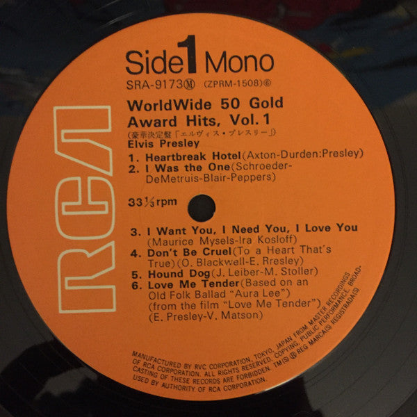 Elvis* : Worldwide 50 Gold Award Hits, Vol. 1 (4xLP, Comp, Mono + Box)