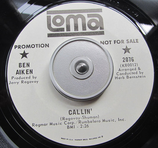 Ben Aiken : Callin' / God Bless The Girl And Me (7", Single, Promo)