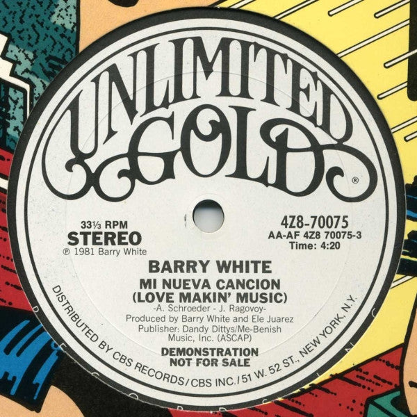 Barry White : Mi Nueva Cancion (Love Makin' Music) / Ella Es Todo Para Mi (She's Everything To Me) (12", Single, Promo)