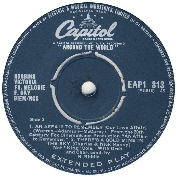 Nat 'King' Cole* With Nelson Riddle : Around The World (7", EP)