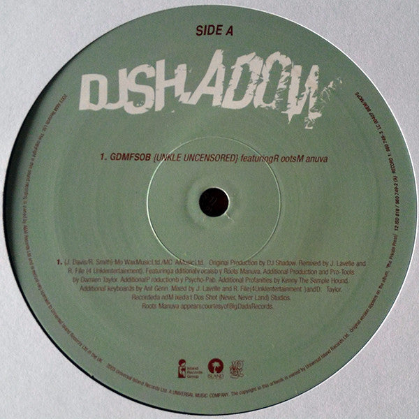 DJ Shadow : Mashin' On The Motorway (2x12", Single, M/Print)