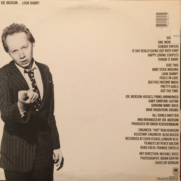 Joe Jackson : Look Sharp! (LP, Album, RE, RP, Ind)