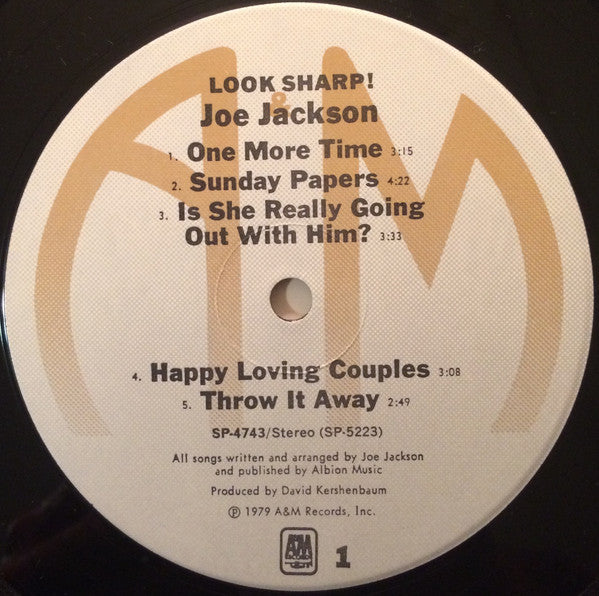 Joe Jackson : Look Sharp! (LP, Album, RE, RP, Ind)