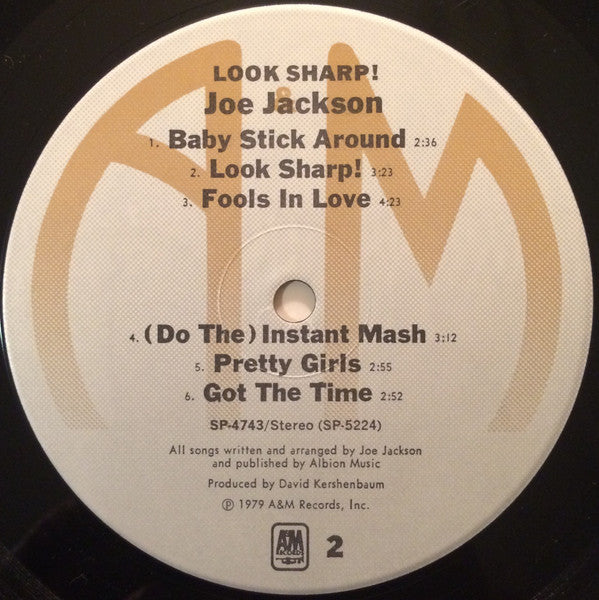 Joe Jackson : Look Sharp! (LP, Album, RE, RP, Ind)