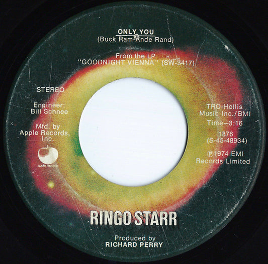 Ringo Starr : Only You (7", Single)