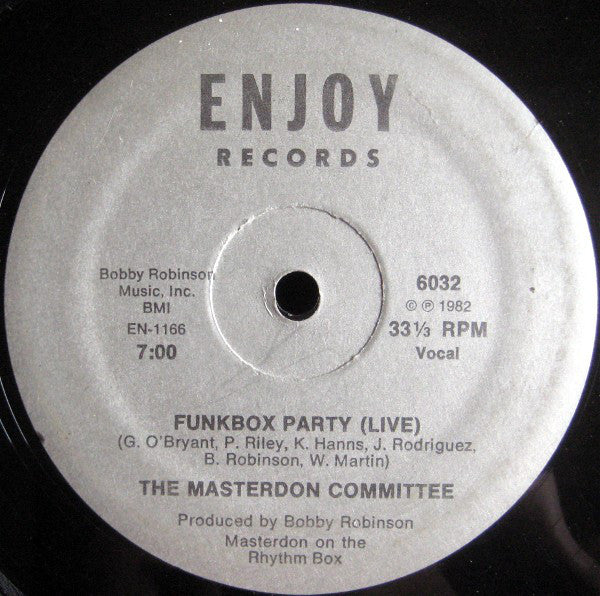 The Masterdon Committee : Funkbox Party (Live) (12")