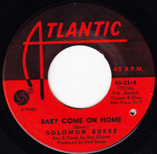 Solomon Burke : Baby Come On Home (7", Single)