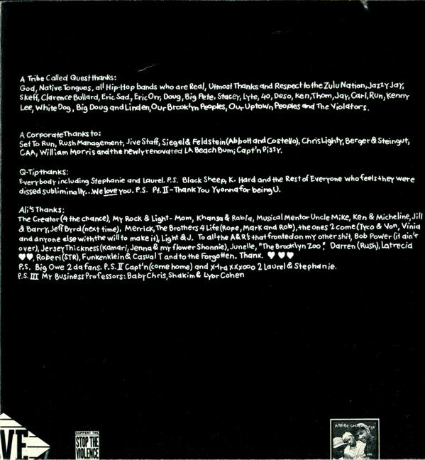 A Tribe Called Quest : The Low End Theory (CD, Album, DIS)