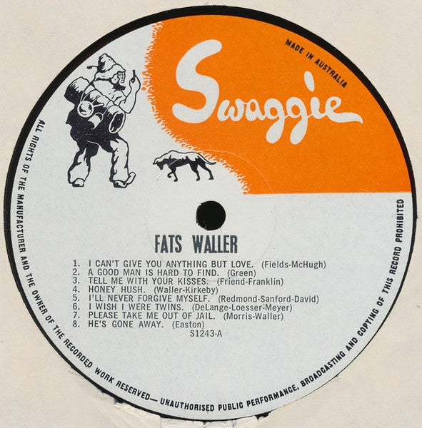 Fats Waller : Rare Fats Waller (16 Previously Unreleased Performances) (LP, Album)