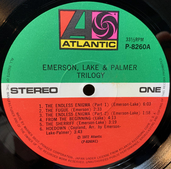 Emerson, Lake & Palmer : Trilogy  (LP, Album, Gat)