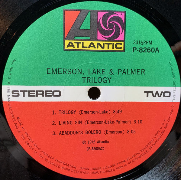 Emerson, Lake & Palmer : Trilogy  (LP, Album, Gat)