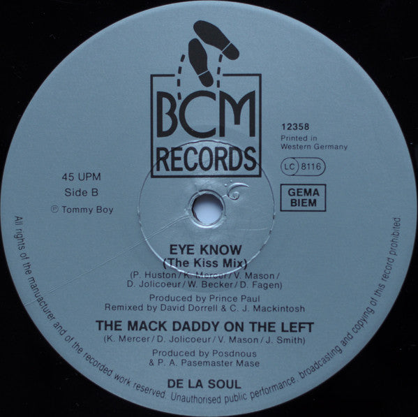 De La Soul : Eye Know (12", Single)