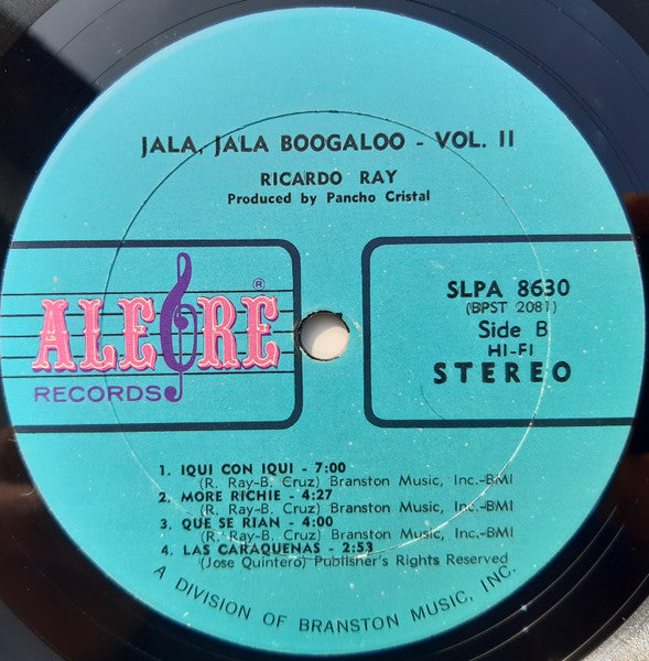 Ricardo Ray : Jala, Jala Boogaloo Volume II (LP, Album)
