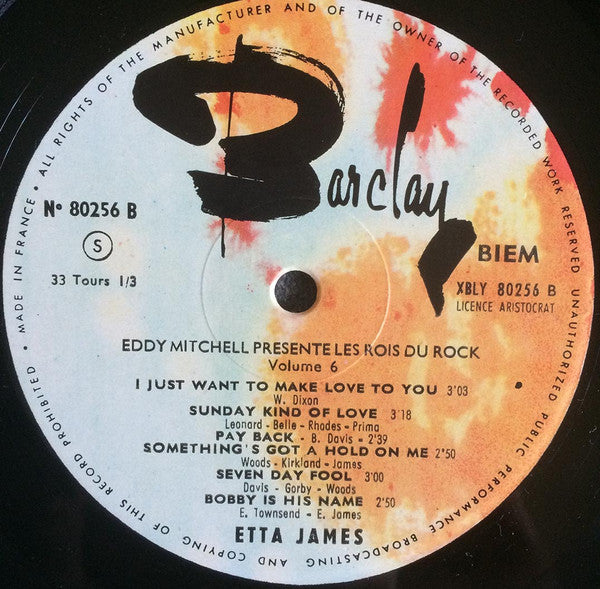 Etta James : Eddy Mitchell Présente Les Rois Du Rock Volume 6 (LP, Comp)