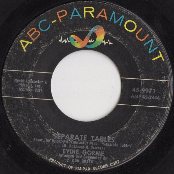 Eydie Gorme* : Separate Tables / The Voice In My Heart (7")