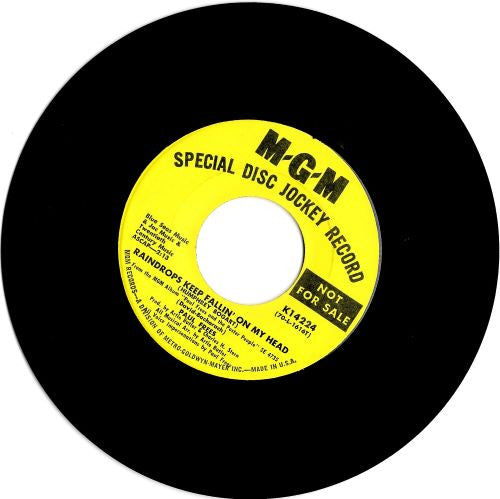 Paul Frees : Raindrops Keep Fallin' On My Head / Mama Told Me Not To Come (7", Promo)