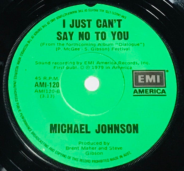 Michael Johnson (5) : This Night Won't Last Forever (7", Single)