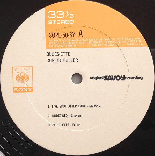 Curtis Fuller's Quintet = カーティス・フラー* : Blues-ette = ブルースエット (LP, Album, RE)