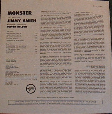 The Incredible Jimmy Smith* : Monster (LP, Album, RE)