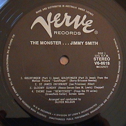 The Incredible Jimmy Smith* : Monster (LP, Album, RE)