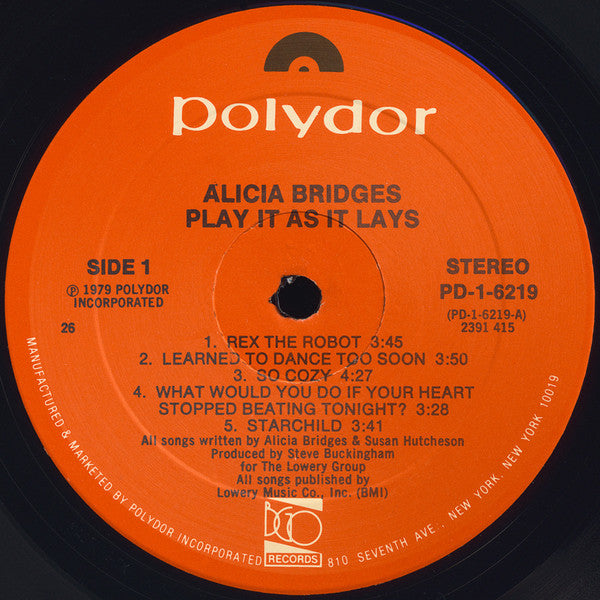 Alicia Bridges : Play It As It Lays (LP, Album)