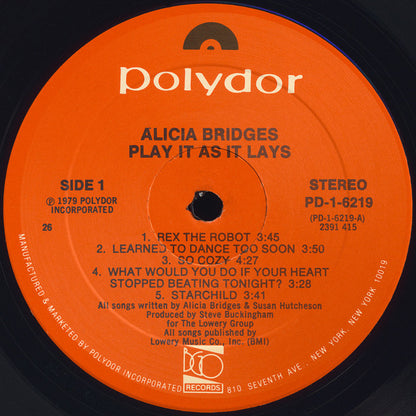 Alicia Bridges : Play It As It Lays (LP, Album)