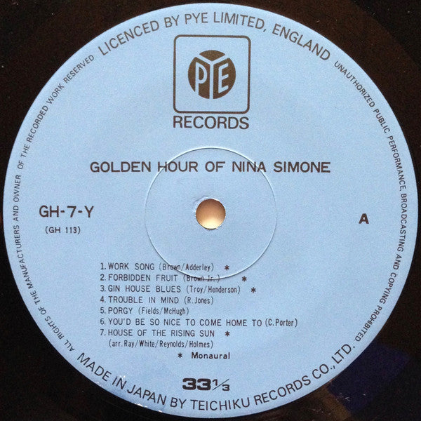 Nina Simone : Golden Hour Of Nina Simone (LP, Comp, Gat)