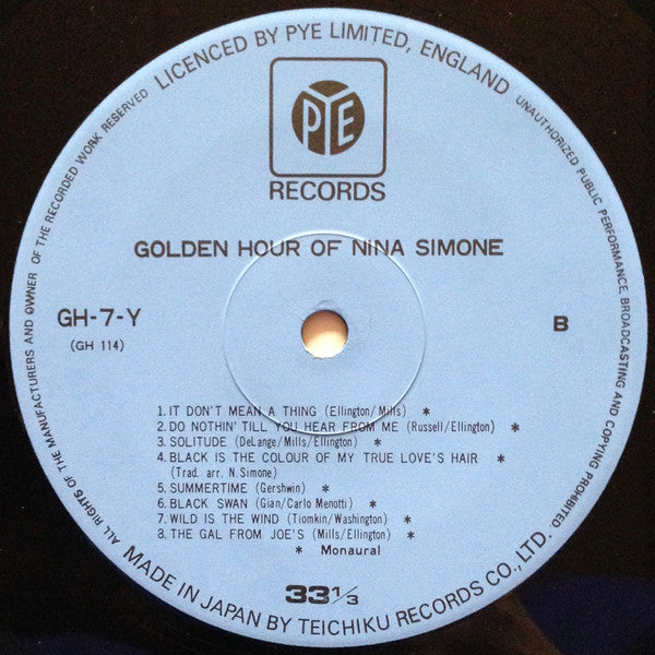 Nina Simone : Golden Hour Of Nina Simone (LP, Comp, Gat)