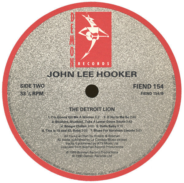 John Lee Hooker : The Detroit Lion (LP, Comp, RM)