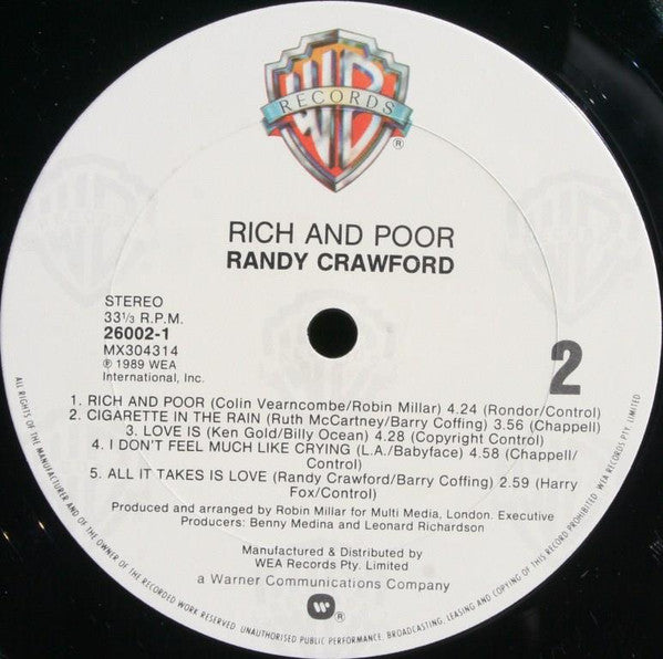 Randy Crawford : Rich And Poor (LP, Album)