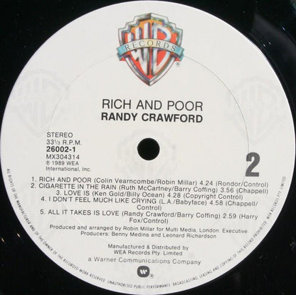 Randy Crawford : Rich And Poor (LP, Album)
