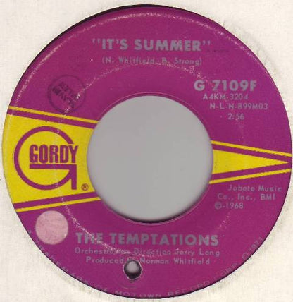 The Temptations : It's Summer / I'm The Exception To The Rule (7", Single)