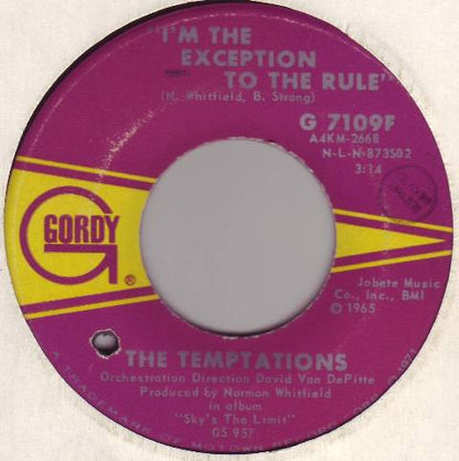 The Temptations : It's Summer / I'm The Exception To The Rule (7", Single)