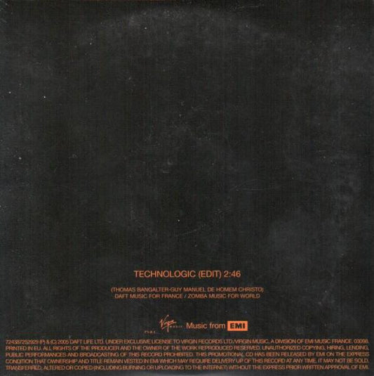 Daft Punk : Technologic (CD, Single, Promo)