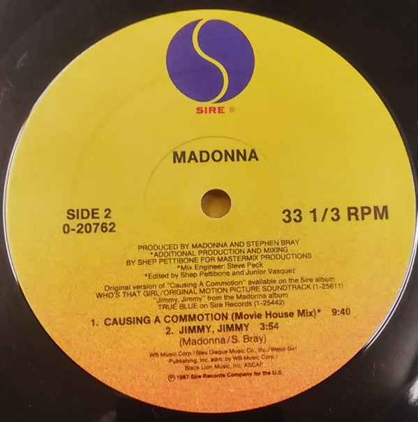 Madonna : Causing A Commotion (12", Maxi, All)