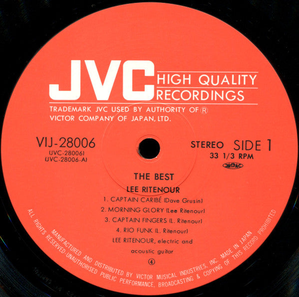 Lee Ritenour : The Best (LP, Comp)