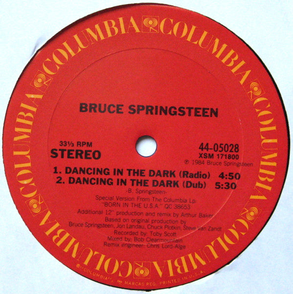 Bruce Springsteen : Dancing In The Dark (12", Single, Pit)