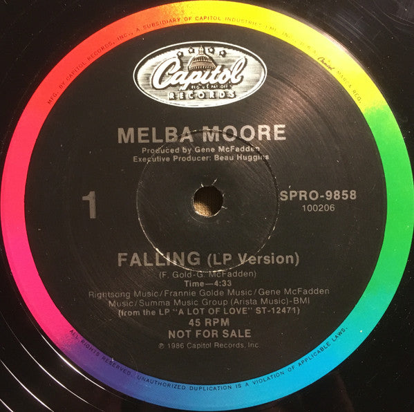 Melba Moore : Falling (12", Maxi, Promo)