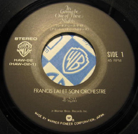 Francis Lai Et Son Orchestre* = フランシス・レイ・オーケストラ* : It's Gonna Be One Of These Nights = ワン・オブ・ジーズ・ナイト /  Emotion = エモーション (7", Promo)