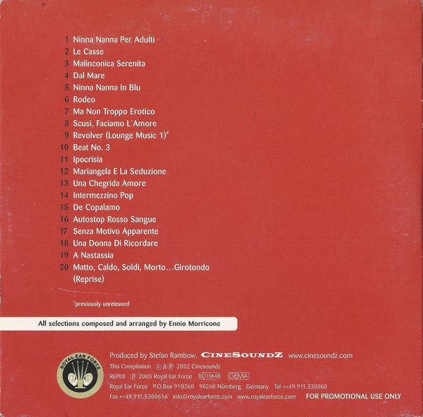 Ennio Morricone : Molto MondoMorricone - Even More Thrilling Cult Movie Themes By Ennio Morricone Volume 3 (CD, Comp, Promo, Car)