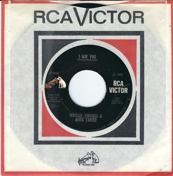 Waylon Jennings & Anita Carter : I Got You (7", Hol)