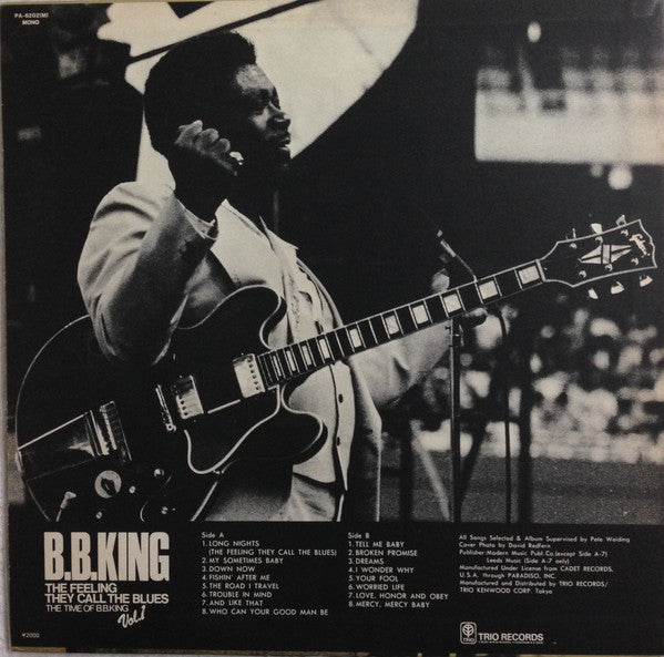 B.B. King : The Feeling They Call The Blues - The Time Of B.B.King - Vol.1 (LP, Comp, Mono, Promo)
