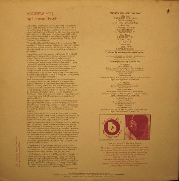 Andrew Hill : One For One (2xLP, Album)